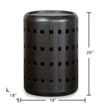 18 Table d'appoint ronde moderne - Chêne brun expresso foncé