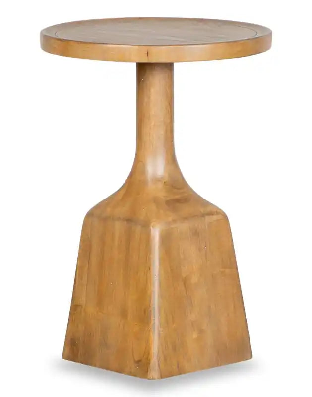 18 Table d'appoint ronde moderne - Chêne brun expresso foncé