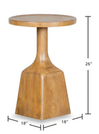 18 Table d'appoint ronde moderne - Chêne brun expresso foncé