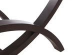 Table d'appoint moderne en verre et bois - Verre avec pieds finition espresso