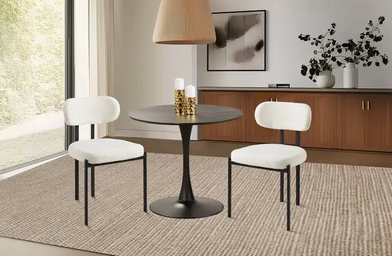Chaise de salle à manger en tissu polyester