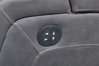 Fauteuil inclinable électrique en faux suède 36, avec appuie-tête électrique et deux porte-gobelets – Brun chocolat