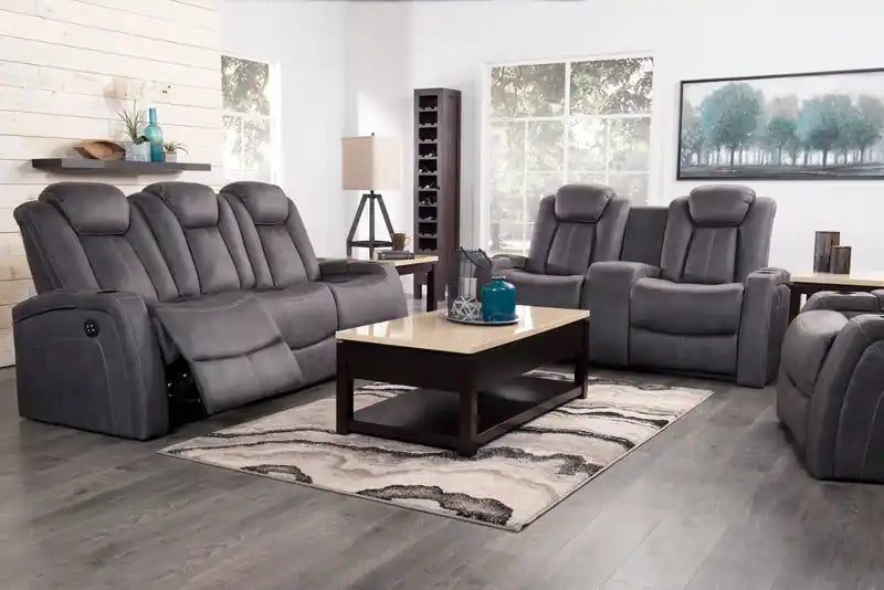 Fauteuil inclinable électrique en faux suède 36, avec appuie-tête électrique et deux porte-gobelets – Brun chocolat
