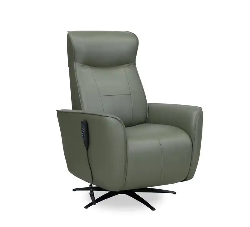 31 Fauteuil inclinable de massage électrique en cuir véritable avec appuie-tête électrique et siège chauffant