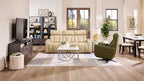 31 Fauteuil inclinable de massage électrique en cuir véritable avec appuie-tête électrique et siège chauffant
