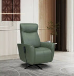 31 Fauteuil inclinable de massage électrique en cuir véritable avec appuie-tête électrique et siège chauffant