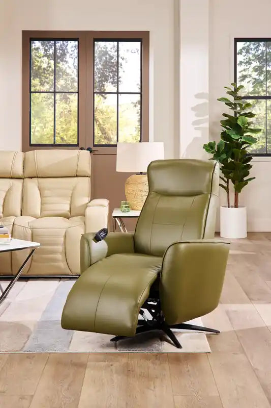 31 Fauteuil inclinable de massage électrique en cuir véritable avec appuie-tête électrique et siège chauffant