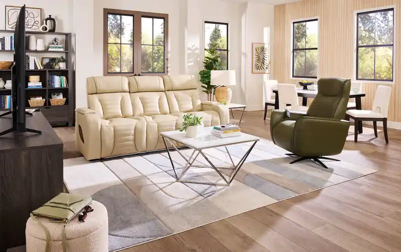 31 Fauteuil inclinable de massage électrique en cuir véritable avec appuie-tête électrique et siège chauffant