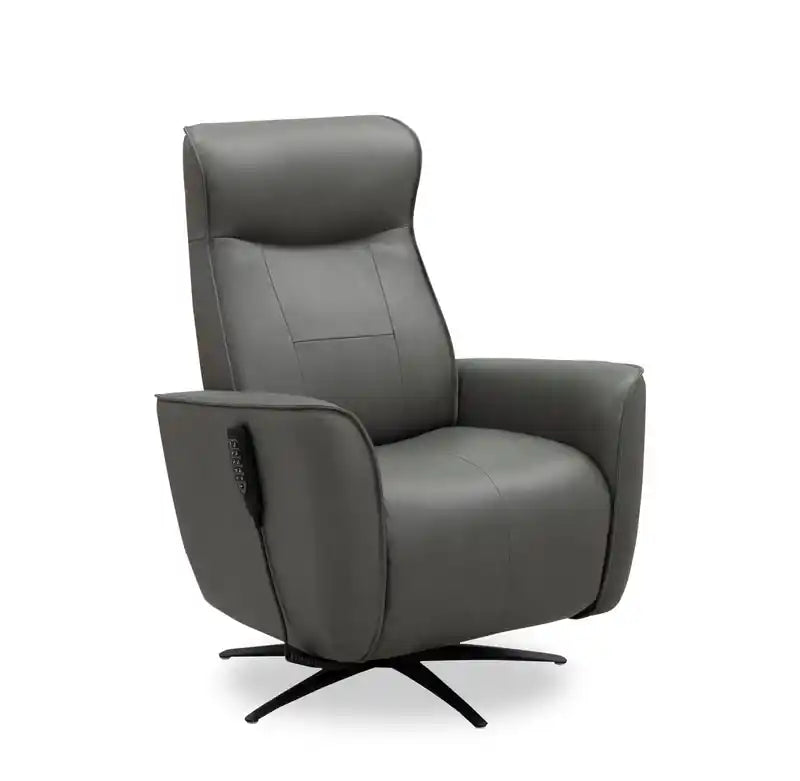 31 Fauteuil inclinable de massage électrique en cuir véritable avec appuie-tête électrique et siège chauffant