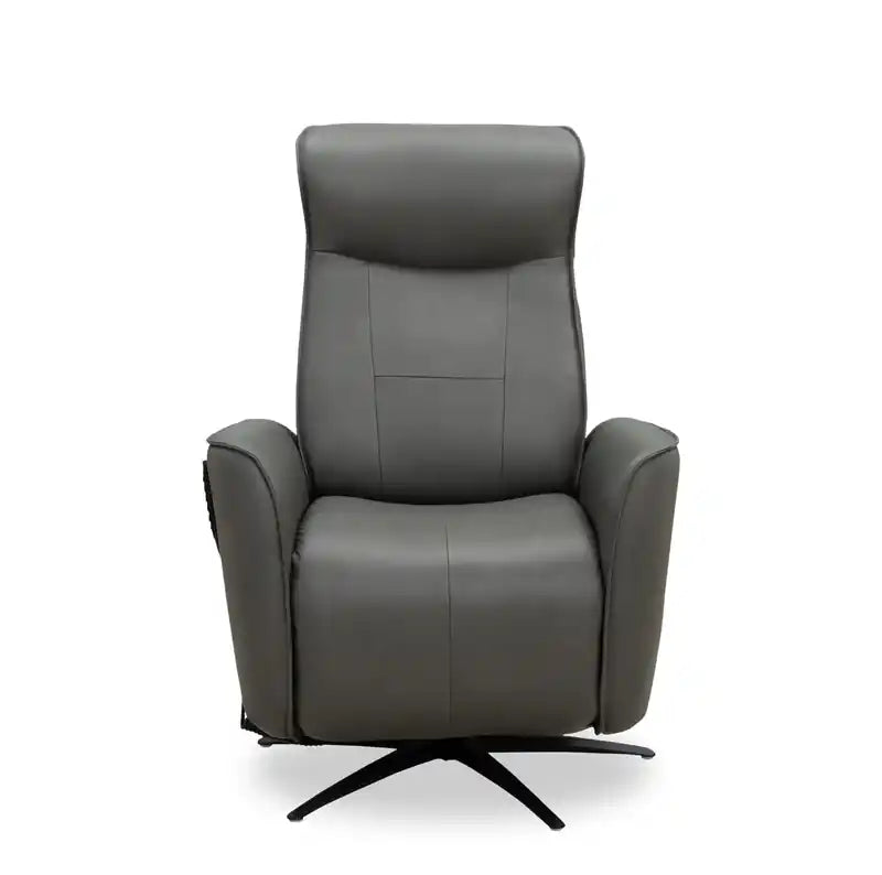 31 Fauteuil inclinable de massage électrique en cuir véritable avec appuie-tête électrique et siège chauffant