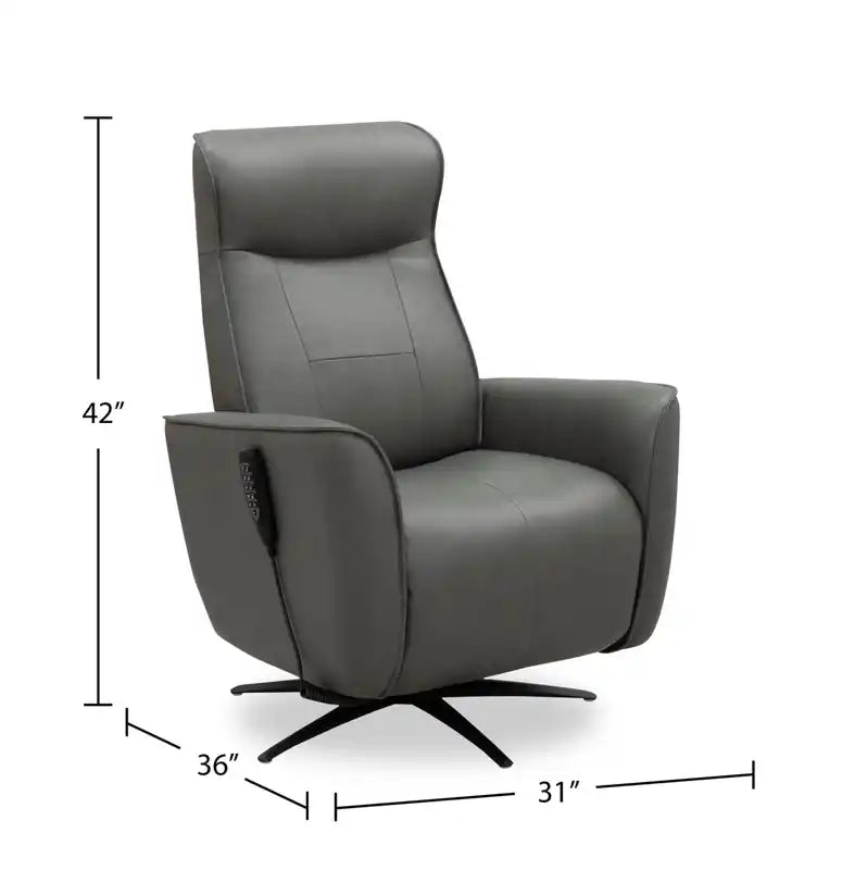 31 Fauteuil inclinable de massage électrique en cuir véritable avec appuie-tête électrique et siège chauffant