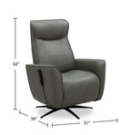 31 Fauteuil inclinable de massage électrique en cuir véritable avec appuie-tête électrique et siège chauffant