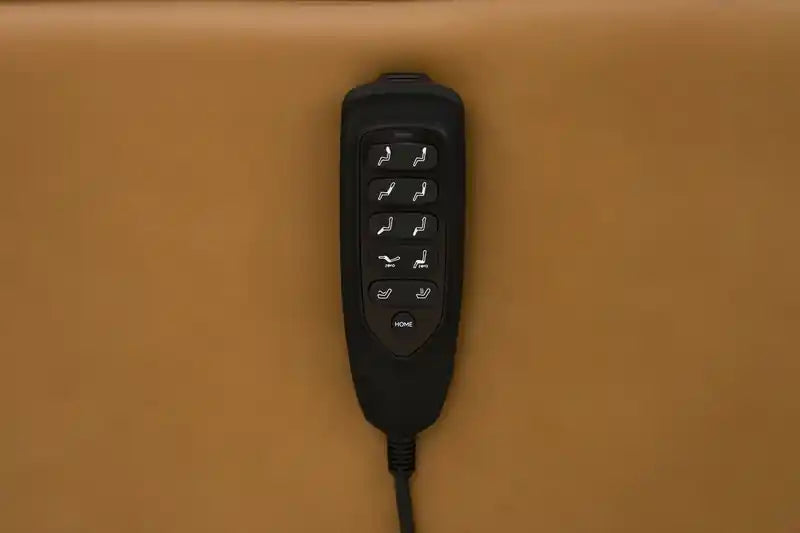 31 Fauteuil inclinable de massage électrique en cuir véritable avec appuie-tête électrique et siège chauffant