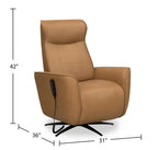 31 Fauteuil inclinable de massage électrique en cuir véritable avec appuie-tête électrique et siège chauffant