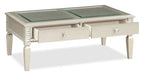 Table basse Glam 48 avec rangement - Champagne
