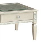 Table basse Glam 48 avec rangement - Champagne