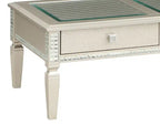 Table basse Glam 48 avec rangement - Champagne
