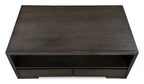 Table basse de 48 po avec rangement et étagère, Moka chaud