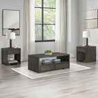 Table basse de 48 po avec rangement et étagère, Moka chaud